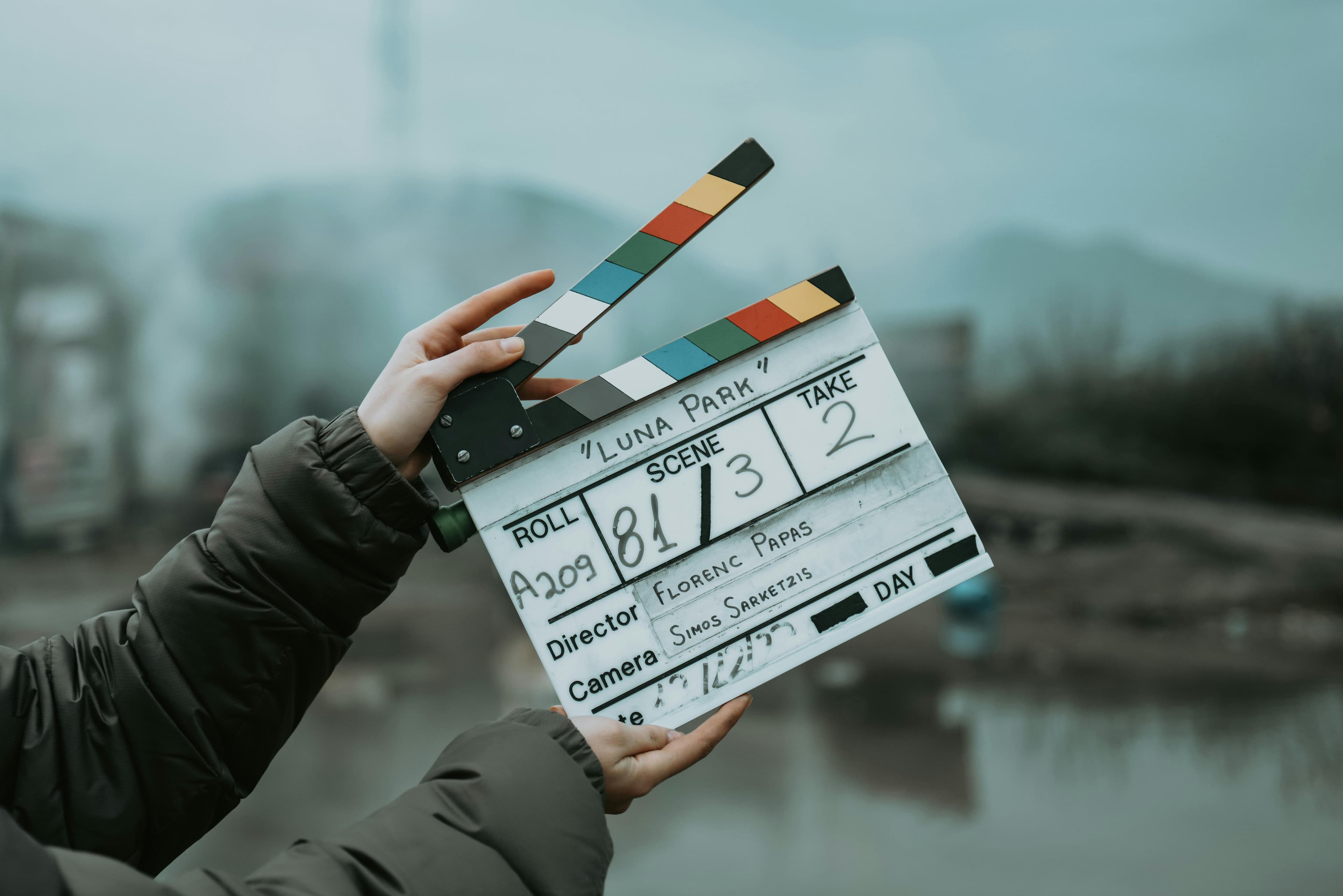 A film clapperboard