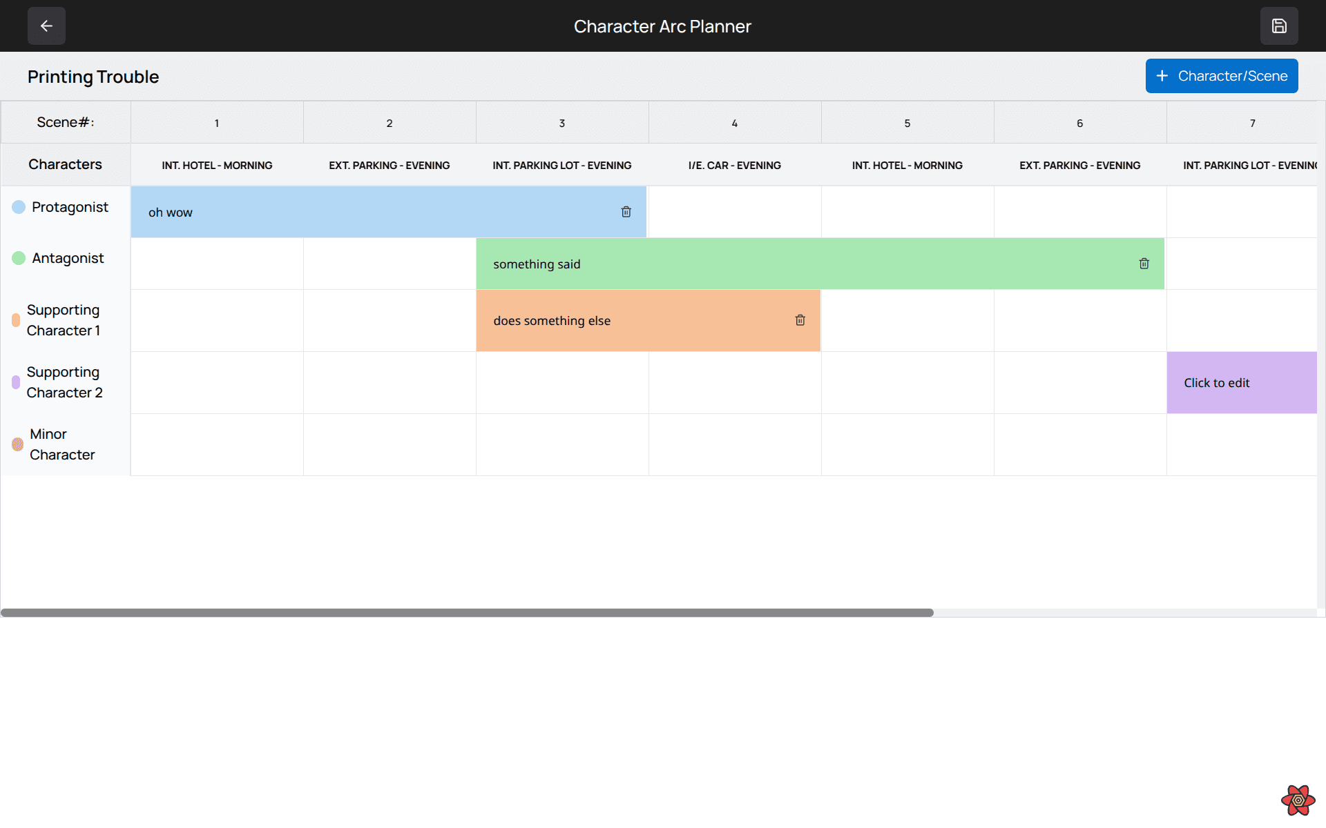 Plotmuse Character Hub
