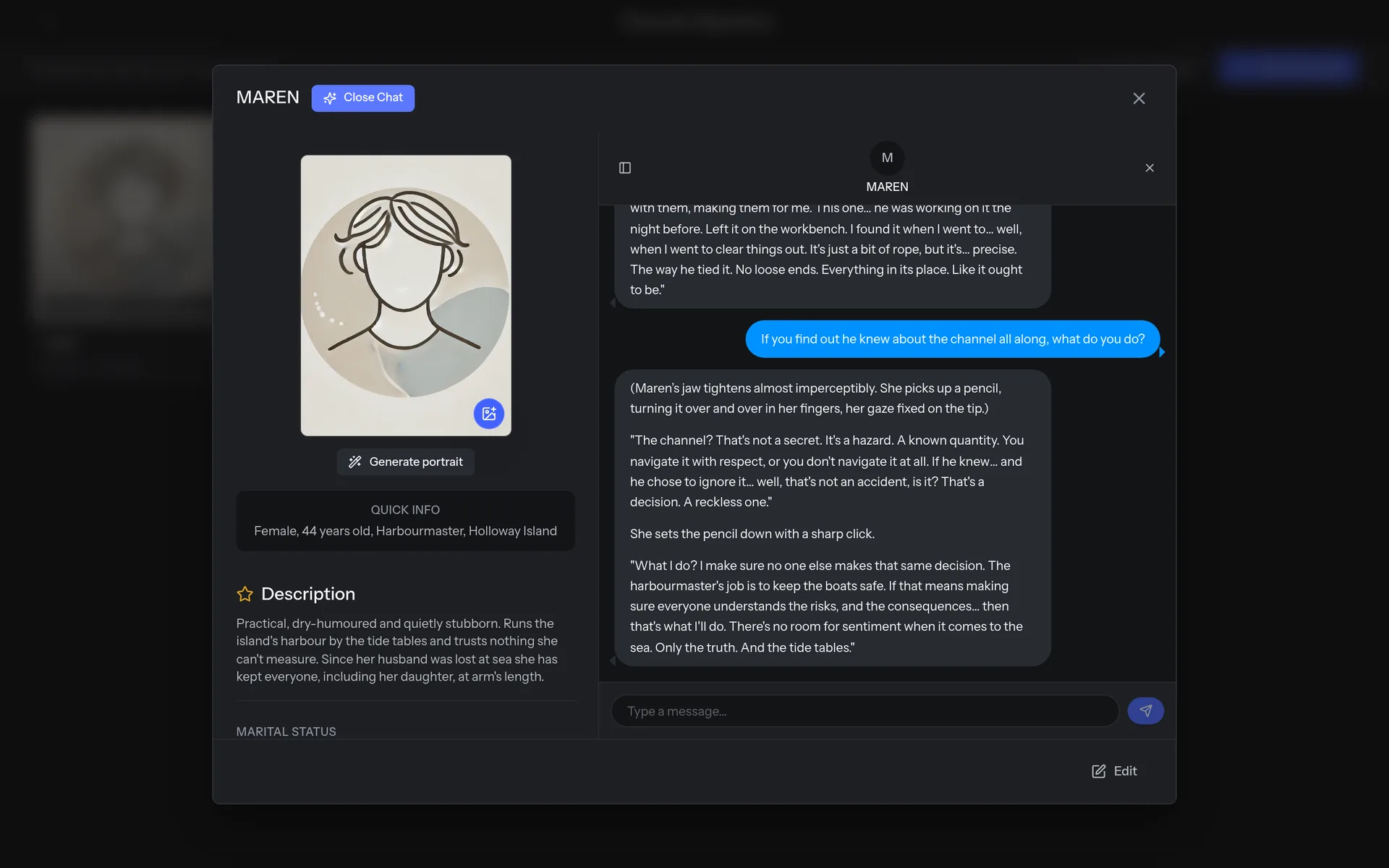 Plotmuse Character Chat: a writer interviewing their character
